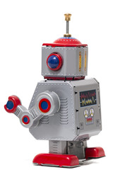 Vintage tin robot toy