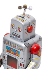 Vintage tin robot toy