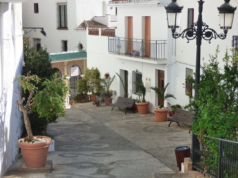 Frigiliana, pueblo bonito de Malaga, en la comunidad autonoma de Andalucia (España) situado en la comarca de la Axarquía e integrado en Torrox 