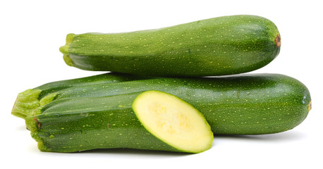 zucchini courgette Isolated on white
