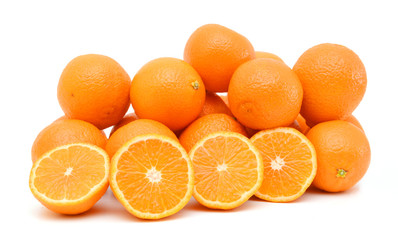 orange mandarines heap
