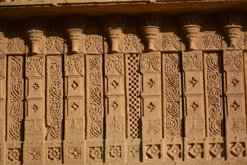 ancient monument in kuldhara heritage village jaisalmer rajasthan india