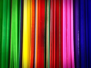 Colorful Vivid Plastic Corrugated Sheets for Art Project on Shelf