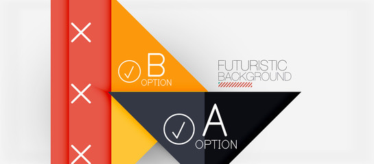 Minimalistic triangle modern banner design, geometric abstract background