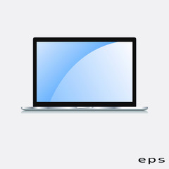 Silver laptop notebook 