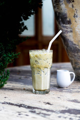 matcha green tea with milk