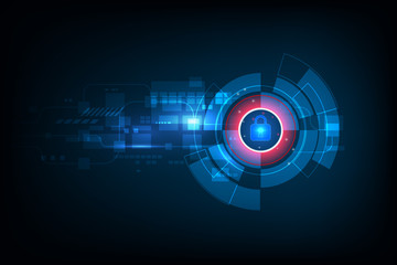 abstract data security  concept and futuristic electronic technology background, vector illustration
