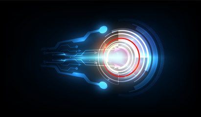 Abstract futuristic electronic circuit technology background, vector illustration