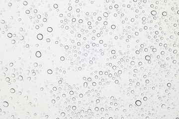 Water drops on glass, Rain droplets on glass background.