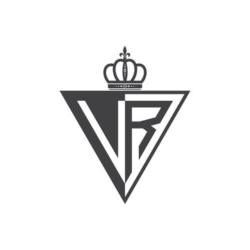 initial two letter half logo triangle black