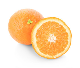 fresh orange isolated on white background