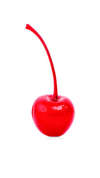cherry on white background