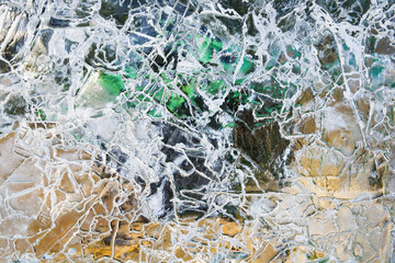 The texture of the ice