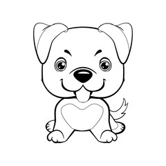 American pitbull terrier on a white background.