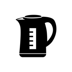 Teapot or electric kettle. Isolated on white. Household appliances. Electronic device. Home appliances. Tea kettle for boiling water icon sign. Vector illustration in flat style design
