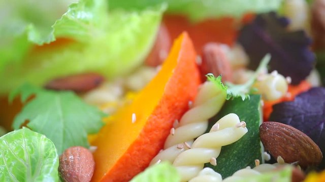 Vegetarian healthy food, vegetable salad,