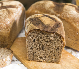 Slice of brown bread