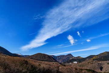 Mount Hakone Landscape in Hakone, Japan. 