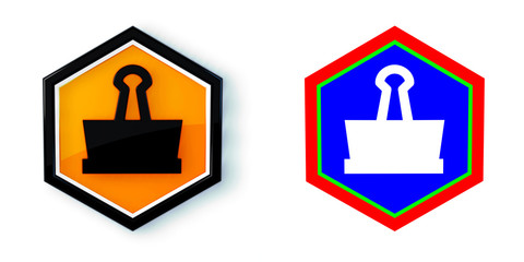 Ikona sześciobok 3D sześciokąt