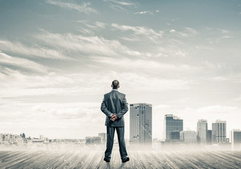 Motivation and inspiration concept with modern cityscape and bus