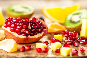 Fresh fruits mixed