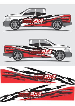proffesional truck van and vehicles decal vector kit 