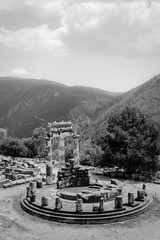 ancient excavations in Delphi , Greece