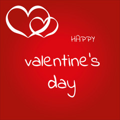 Happy valentine day love heart design with art background and text.