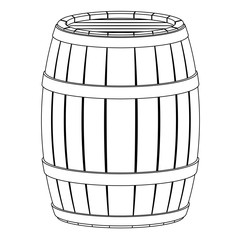 Barrel illustration - outline