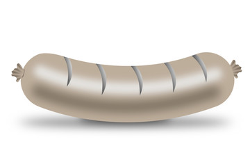 White sausage illustration