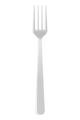Metal fork isolated on white background