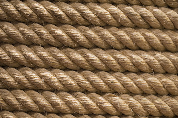Close up Ropes on fisherman boat