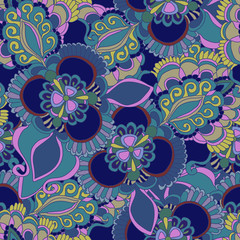 Seamless floral abstract ethnic pattern