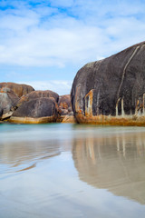 Huge granite boulders at "Elephant Rocks" near Denmark in the south west region of Western Australia, Australia.