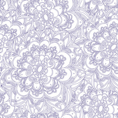 Seamless abstract floral pattern. Vector background
