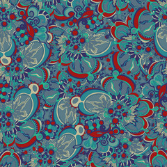 Seamless abstract floral pattern. Vector background
