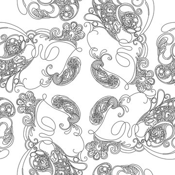 Love. Abstract seamless lines pattern