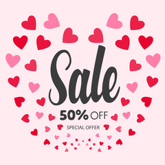 Valentine's day sale design template