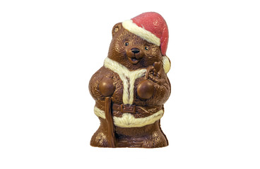 Chocolate Teddy bear - Santa Claus. Sweet present