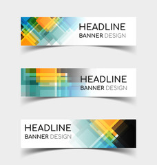Naklejka premium Horizontal Banner set 6