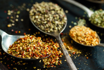 spices on the spoon
