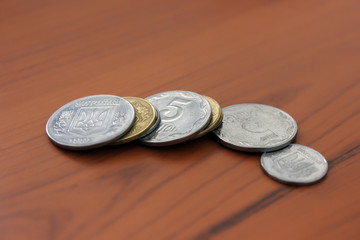 Coins on the table