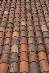 Tiled roof closeup