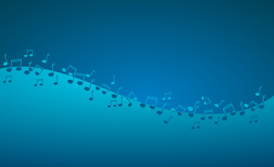 Music background decorated with notes