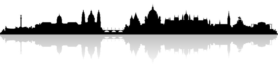 Naklejka premium Skyline Budapest