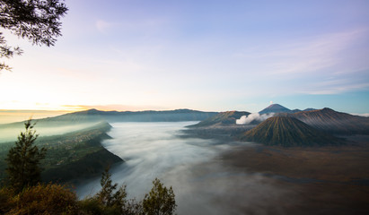 Mount Bromo during sunrise