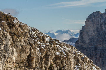 Fototapeta premium Vista dal sentiero Armentarola tra le Dolomiti (Trentino Alto Adige, Italia)