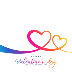 stylish colorful vibrant two hearts for valentine's day