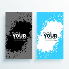 abstract watercolor splash banners set