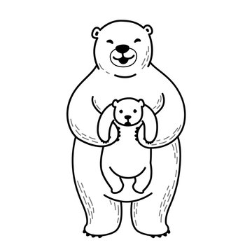 Bear  vector Polar bear icon logo cartoon illustration white cartoon